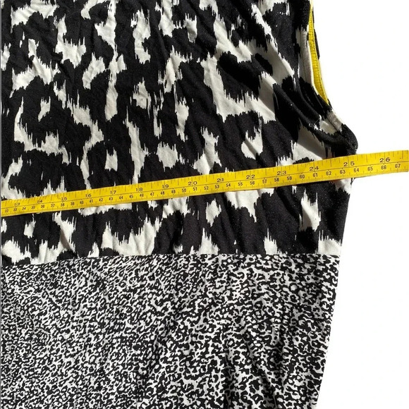 Zara Animal Print Colorblock Oversized Top Sz S - Picture 6 of 6